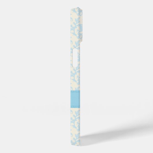 Aangepaste naam: licht blauw en crème Case-Mate iPhone case (Achterkant / Rechts)