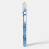 Aangepaste Naam Licht Blauw Marmer & Goud Case-Mate iPhone Case (Achterkant / Links)