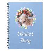 Aangepaste naam Licht Blauw Stomme Paws Diary Notitieboek (Voorkant)