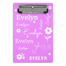 Aangepaste naam Licht Paars en wit minikaart