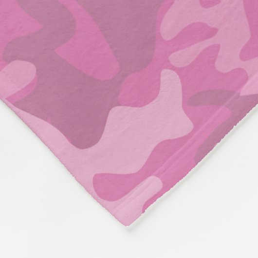 Aangepaste naam Licht Roze Camo Patroon Gooi Deken (Hoek)