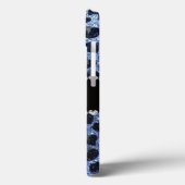 Aangepaste naam lichtblauwe glitter leopard print Case-Mate iPhone case (Achterkant / Links)