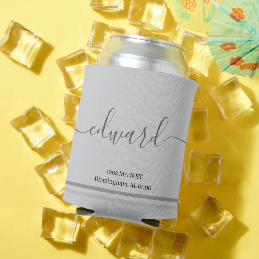 Aangepaste naam lichtgrijs blikjeskoeler (Insitu Zomer)