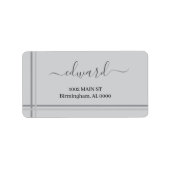 Aangepaste naam lichtgrijs etiket (Voorkant)