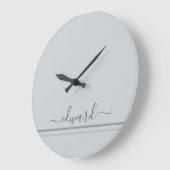 Aangepaste naam lichtgrijs grote klok (Hoek)
