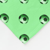 Aangepaste naam lichtgroene voetballen fleece deken (Hoek)