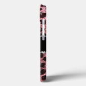 Aangepaste naam lichtroze glitter leopard print Case-Mate iPhone case (Achterkant / Links)