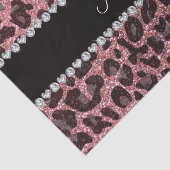 Aangepaste naam lichtroze glitter leopard print tissuepapier (Detail)