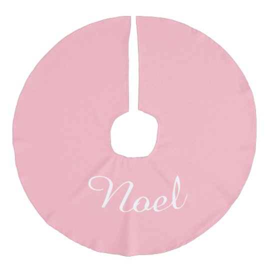 Aangepaste naam Lichtroze kerstfeestdag Imitatie Linnen Kerstboom Kleed (Voorkant)