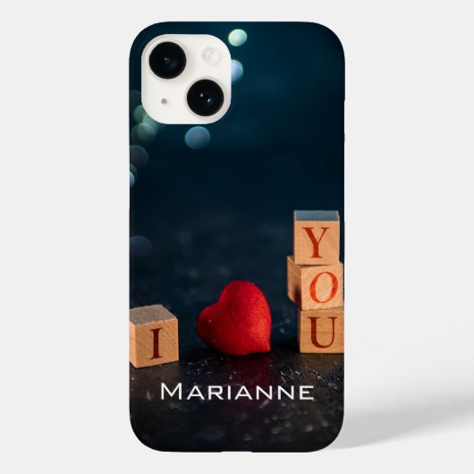 Aangepaste naam liefde Foto Persoonlijk Case-Mate iPhone Case (Achterkant)