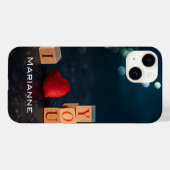 Aangepaste naam liefde Foto Persoonlijk Case-Mate iPhone Case (Achterkant (horizontaal))