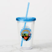 Aangepaste naam "Liefde is Liefde" Acryl Drinkbeker (Achterkant)