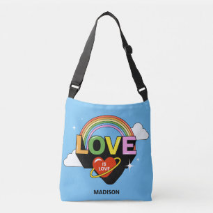 Aangepaste naam "Liefde is Liefde" Crossbody Tas