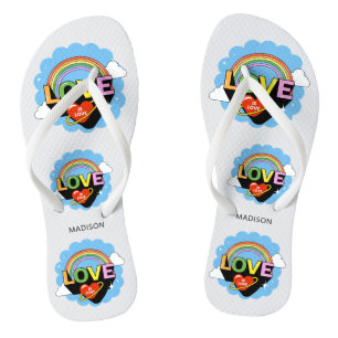 Aangepaste naam "Liefde is Liefde" Teenslippers
