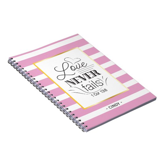 Aangepaste naam, liefde nooit mislukt notitieboek (Rechterzijde)