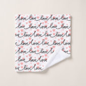 Aangepaste naam Liefde Tekst Bad Handdoek Valentij (Wasdoekje)