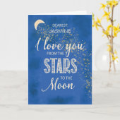 Aangepaste naam, Liefde Van Sterren Naar Maan Nach Kaart (Gele Bloem)