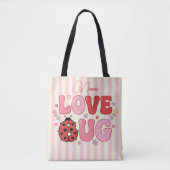 Aangepaste naam Liefdeskever Valentijnsdag Lievehe Tote Bag (Voorkant)