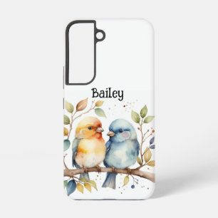 Aangepaste naam Liefdesvogels Wilde dieren Natuur Samsung Galaxy Hoesje