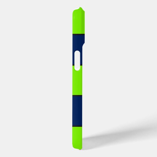 Aangepaste naam Lime Green Donkerblauwe strepen Case-Mate iPhone Case (Achterkant / Rechts)