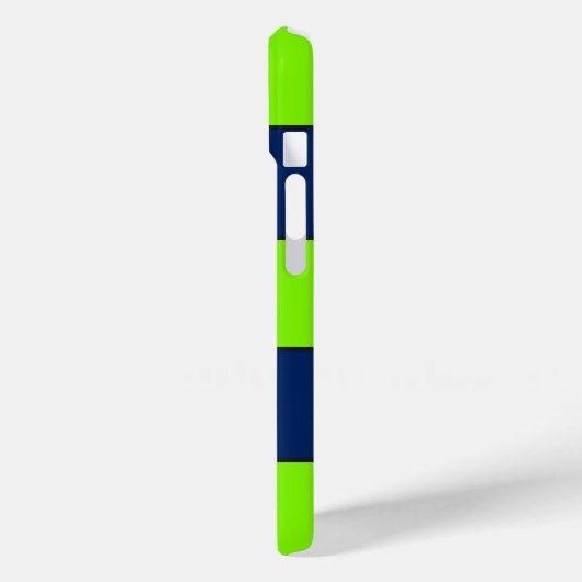 Aangepaste naam Lime Green Donkerblauwe strepen Case-Mate iPhone Case (Achterkant / Links)