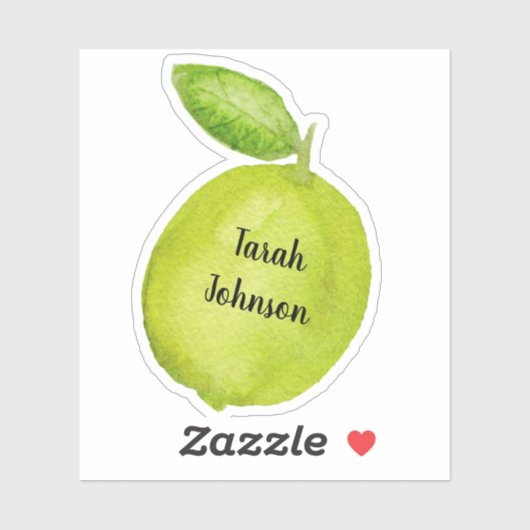 Aangepaste naam Limoen fruit Sticker (Vel)