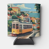 Aangepaste naam Lissabon Portugal Blikjeskoeler (Voorkant)