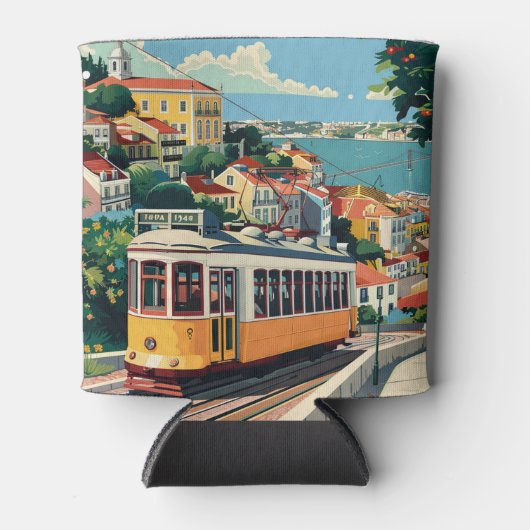 Aangepaste naam Lissabon Portugal Blikjeskoeler (Voorkant)