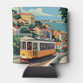 Aangepaste naam Lissabon Portugal Blikjeskoeler (Achterkant)