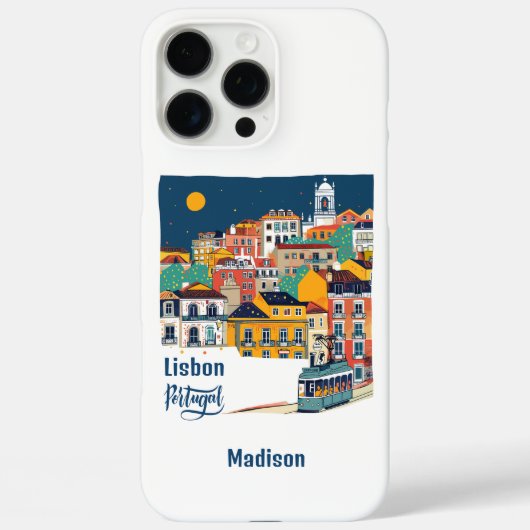 Aangepaste naam Lissabon Portugal Case-Mate iPhone Case (Achterkant)