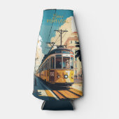 Aangepaste naam Lissabon Portugal Flesjeskoeler (Voorkant)