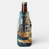 Aangepaste naam Lissabon Portugal Flesjeskoeler (Fles Achterkant)