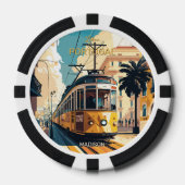 Aangepaste naam Lissabon Portugal Poker Chips (Voorkant)
