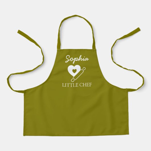 Aangepaste naam Little Chef Schort (Voorkant)