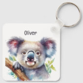 Aangepaste naam Little Koala Beer Australisch dier Sleutelhanger (Achterkant)