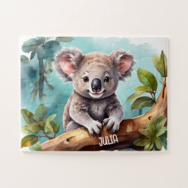 Aangepaste naam Little Koala Beer Waterverf Legpuzzel