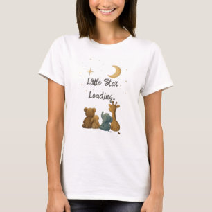 Aangepaste naam "Little Star Loading" Mom-to-be T-shirt