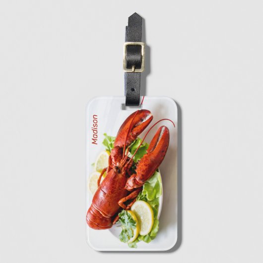 Aangepaste naam Lobster Bagagelabel (Voorkant (verticaal))