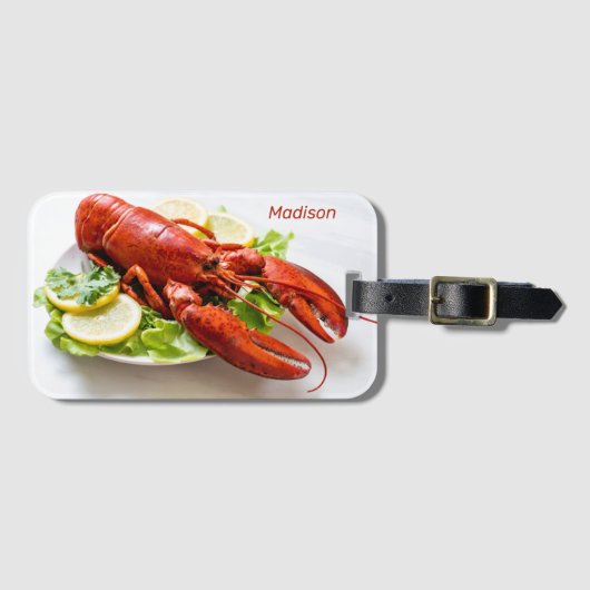 Aangepaste naam Lobster Bagagelabel (Voorkant (horizontaal))