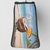 Aangepaste naam & locatie Coco Loco Golfheadcover (Draai 90)