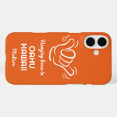 Aangepaste naam, locatie en kleur Shaka Case-Mate iPhone Case (Achterkant (horizontaal))