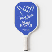 Aangepaste naam, locatie en kleur Shaka Pickleball Paddle (Achterkant)