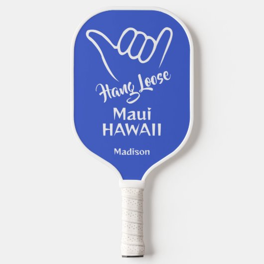 Aangepaste naam, locatie en kleur Shaka Pickleball Paddle (Voorkant)
