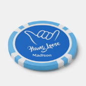 Aangepaste naam, locatie en kleur Shaka Poker Chips (Enkel)