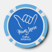 Aangepaste naam, locatie en kleur Shaka Poker Chips (Achterkant)