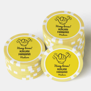 Aangepaste naam, locatie en kleur Shaka Poker Chips