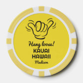 Aangepaste naam, locatie en kleur Shaka Poker Chips (Voorkant)