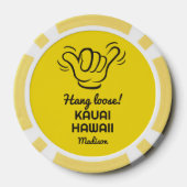 Aangepaste naam, locatie en kleur Shaka Poker Chips (Achterkant)