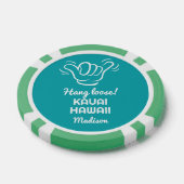 Aangepaste naam, locatie en kleur Shaka Poker Chips (Enkel)