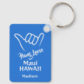 Aangepaste naam, locatie en kleur Shaka Sleutelhanger (Achterkant)